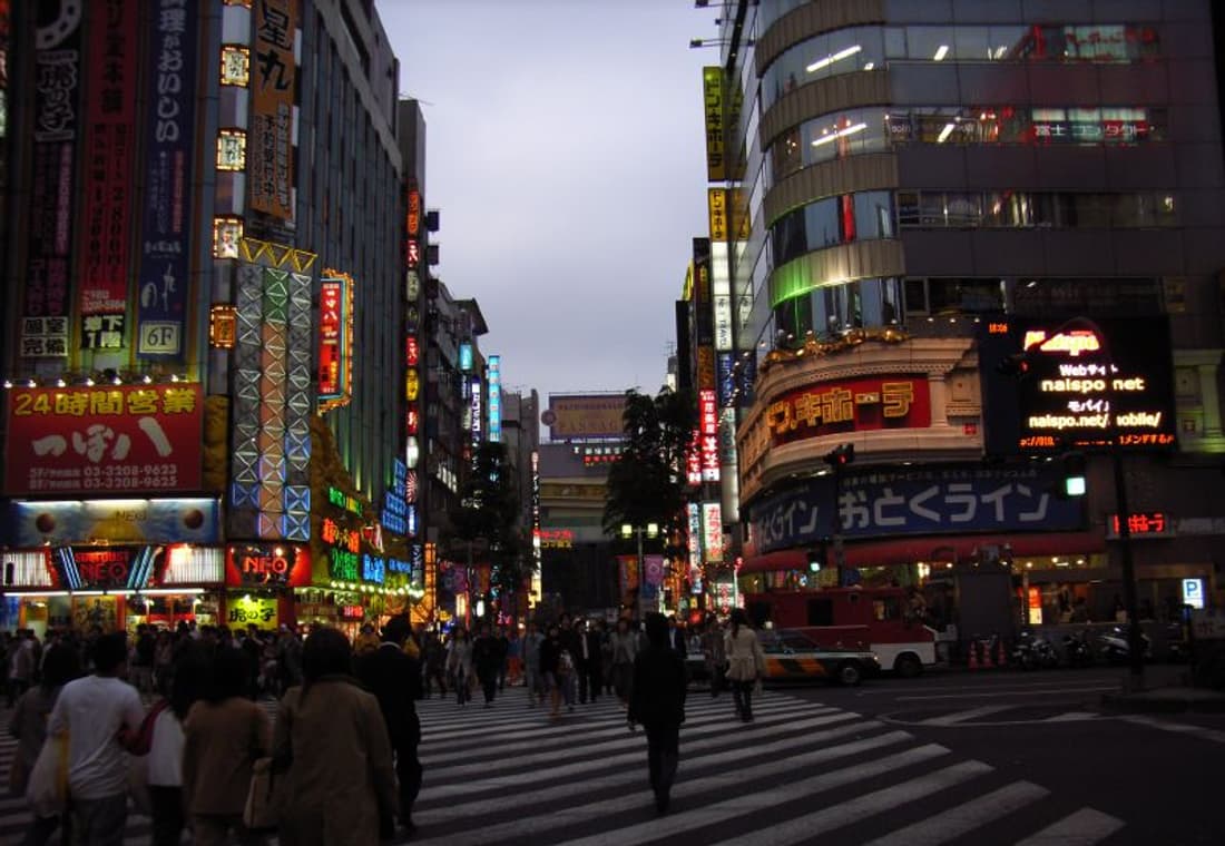 Neon at Kabukicho, to Shinjuku Koma Theater